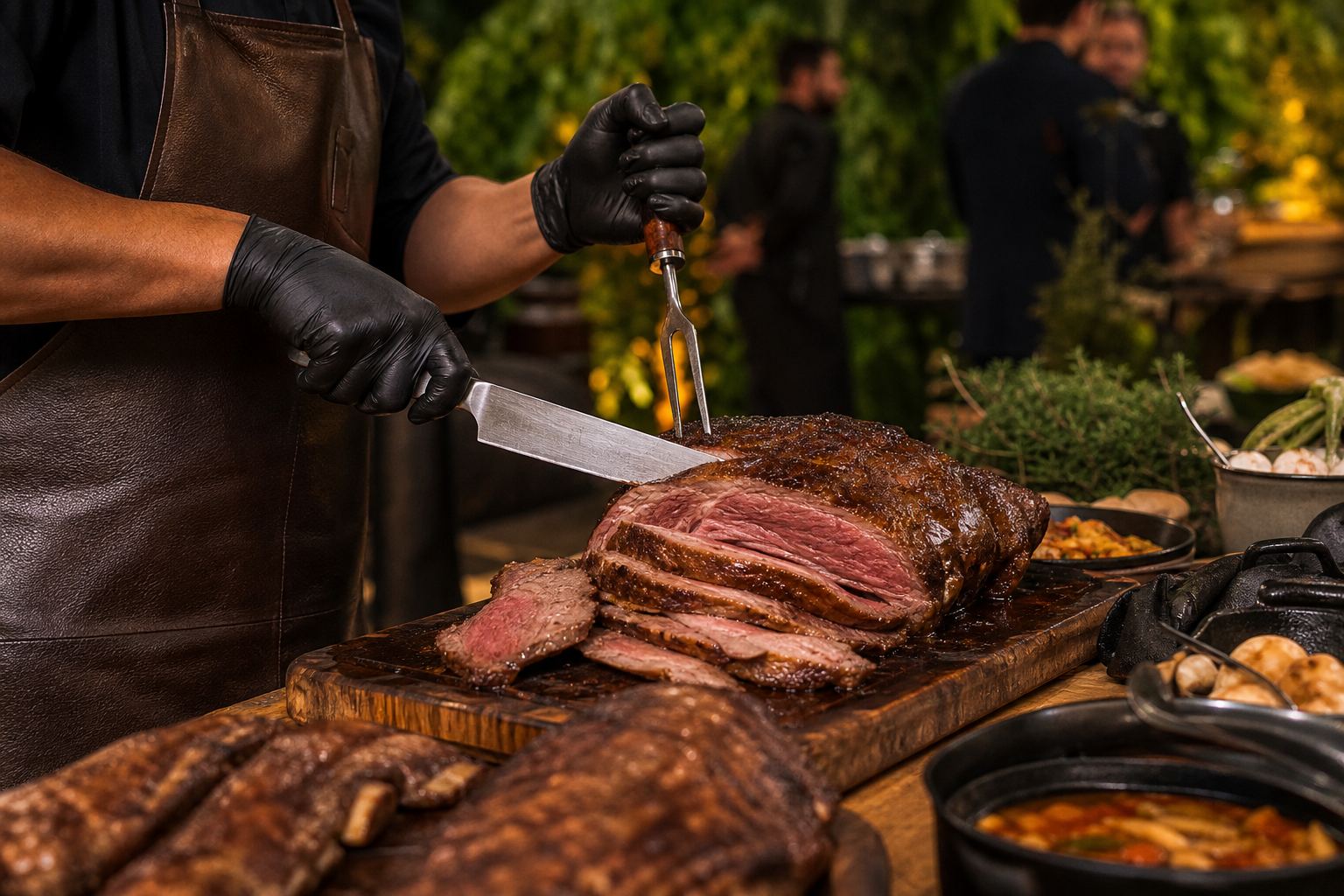 Estações de Churrasco Premium: requinte, cortes especiais e uma experiência memorável no seu evento
