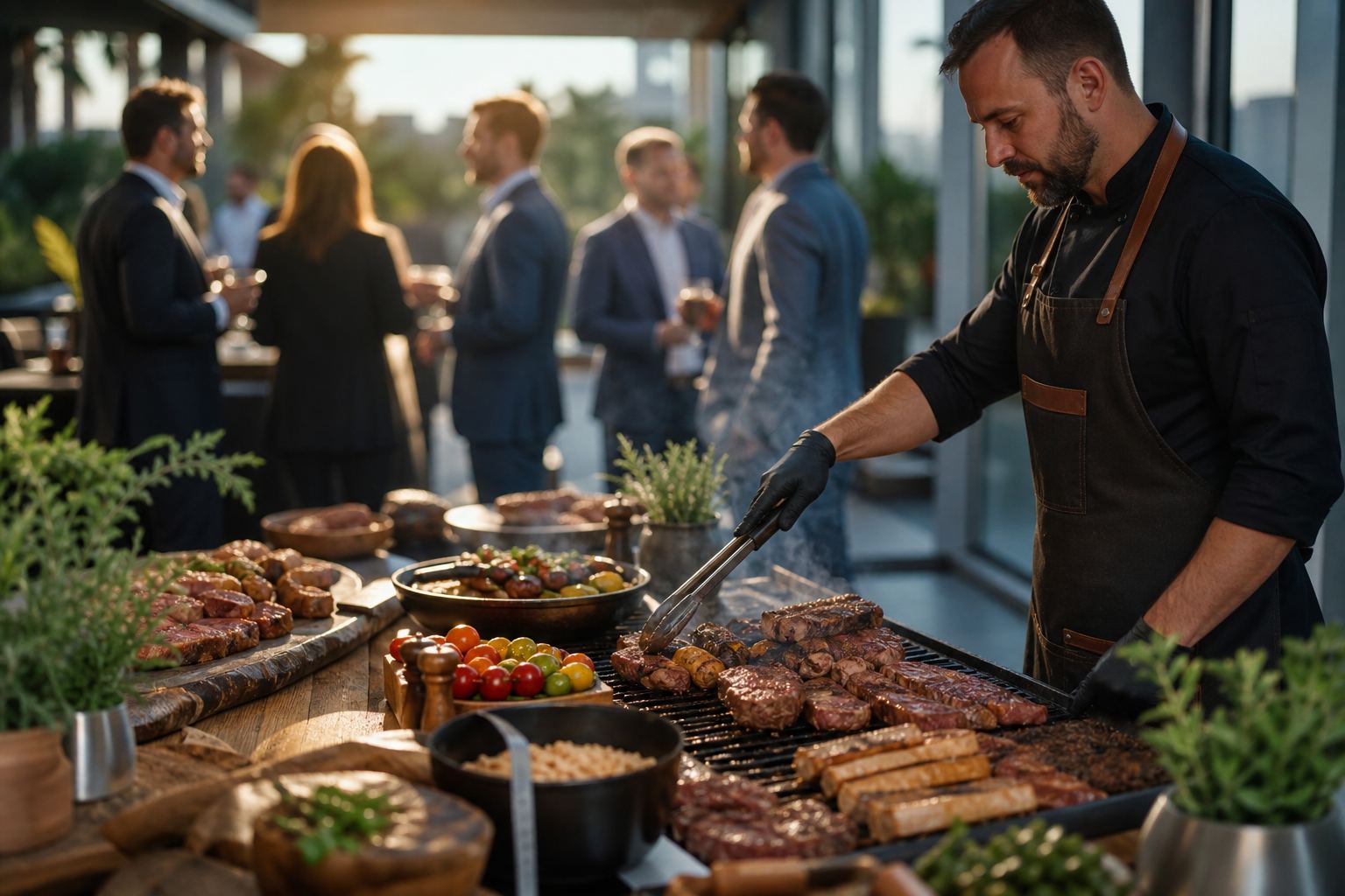 Churrasco Gourmet em Eventos Corporativos com Sofisticação e Leveza
