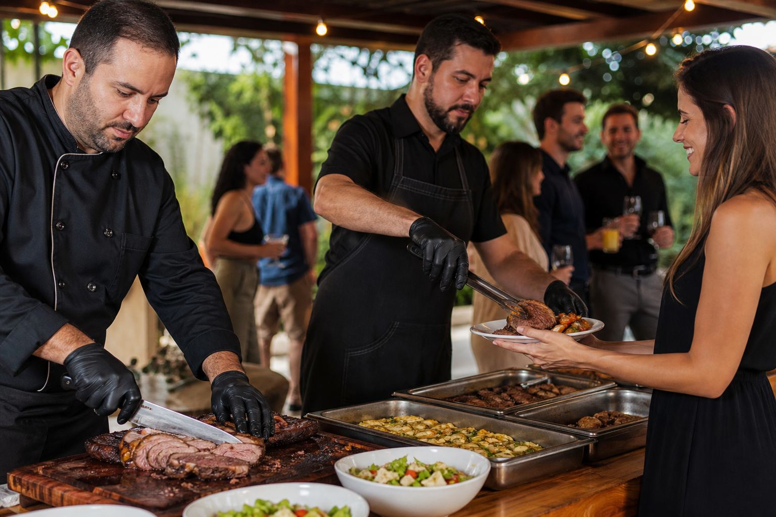 Churrasco para confraternizações com equipe completa